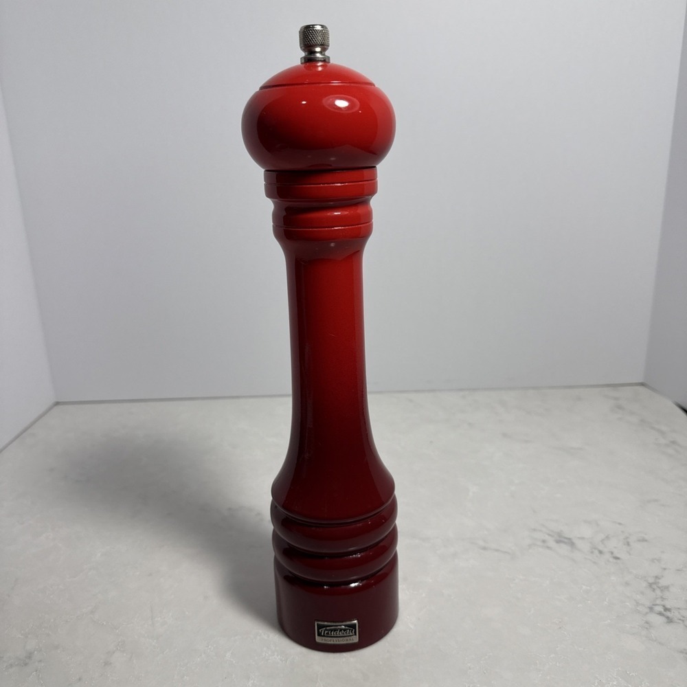 Trudeau Pepper Mill Grinder Professional Restaurant Grinder Red Large 17in PreO